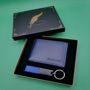 Mavi Cüzdan Anahtarlık Set