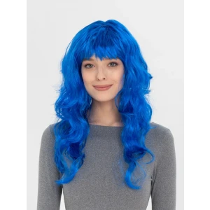 ieg™ Mavi Renk Uzun Dalgalı Parti Peruğu