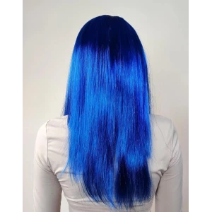 Mavi Renk Uzun Parti Peruğu