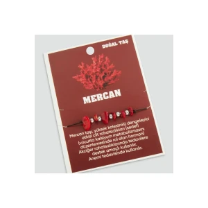 Mercan Doğaltaşlı İp Bileklik