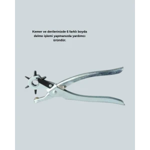 Metal Gövdeli Ayarlanabilir Deri Delme Pensesi 2.5–5 mm Delik Açma Aracı