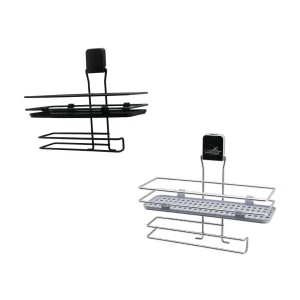 METAL MİX : SİYAH - KROM ROZA RAFLI KAĞIT HAVLULUK YAPIŞKANLI MONTAJ - PLS RAF (4887)