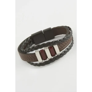 Mıknatıslı Orjinal Deri Bileklik