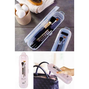 Multi Şeffaf Kapaklı Çanta İçi Saklama - Diş Fırçası - Makyaj Fırçası - Kalemlik Kutusu