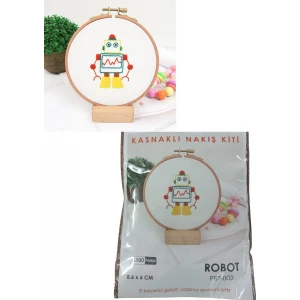 Nakış Kitleri Kasnaklı 8.6 X 6 cm Robot