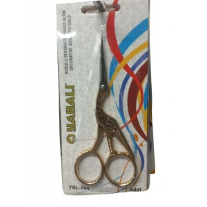 Nakış Makası Kuğulu Dekoratif Makas Altın YBL-044 Model 10