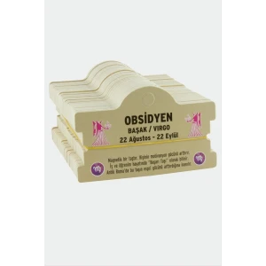 Obsidyen & Başak Burç Bileklik Kartı