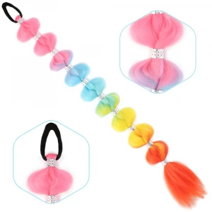 Örgülü Aksesuarlı Lastikli At Kuyruğu - ACM16