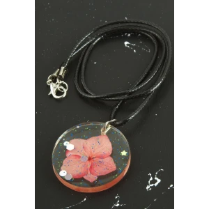 Ortanca Çiçek Epoksi Kolye