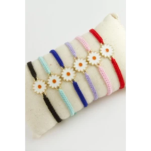 Papatya Makrome Örgülü Bileklik