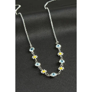 Papatya Nazar Mineli Kolye