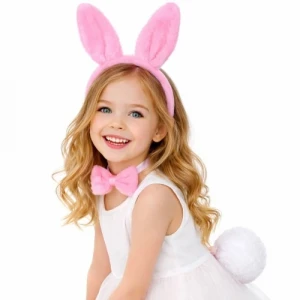Pembe Full Tavşan Kulak Papyon Kuyruk 3lü Parti Seti