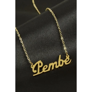 Pembe İsimli Kolye (Kişiye Özel)