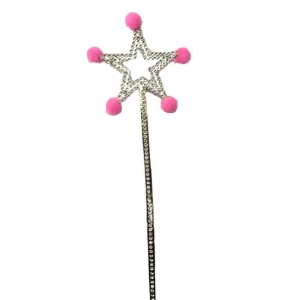 Pembe Ponponlu Yıldız Peri Asası 1 Adet