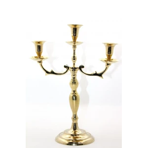 Pirinç 3lü Şamdan Model 2