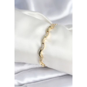 ietaks™ Pirinç Gold Renk Dalgalı Model Kadın Bileklik