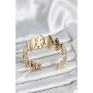 Pirinç Gold Renk Parçalı Model Kadın Bileklik - TJ-BB8056