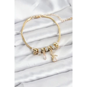 Pirinç Gold Renk Tinkerbell Charmlı Kadın Bileklik