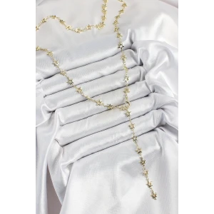 Pirinç Gold Renk Yıldızlı Kadın Y Kolye - TJ-BKO10301