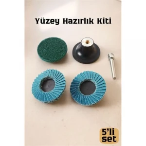 Profesyonel Yüzey Hazırlık Kiti: 50mm Zirkon Zımpara & Yüzey Disk Seti