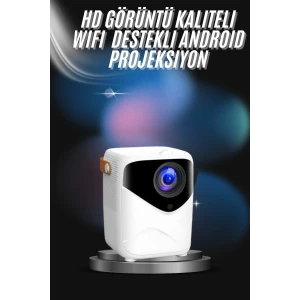 Projeksiyon Ev Sineması Bluetooth 4k HD Kaliteli Görüntü Kumandalı