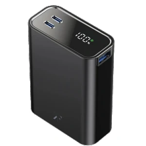 PW501 20.000 mAh Dijital Göstergeli 2 Adet 45W Type-C ve 22.5W USB Çıkışlı Şarj PD Hızlı Şarj Magsafe Powerbank - Siyah