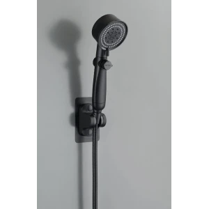 Royal Siyah Pervaneli Kademeli Stoplu  Duş Başlık