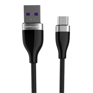 S82 Seramik Uçlu Micro USB Kablo 1M 3.1A - Siyah