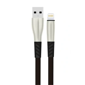 S89 Metal Uçlu Lightning Kablo iphone Uyumlu 1M 2.4A - Siyah