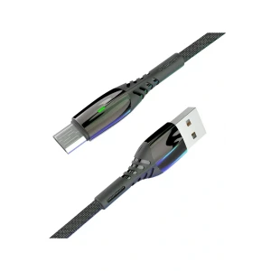 S91 Ledli Micro USB Kablo 1M 2.4A - Siyah