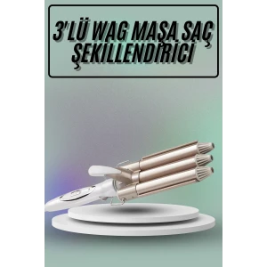 Saç Şekillendirici Wag Maşa Üçlü Yüksek Isı Ayarlı Seramik Kaplama