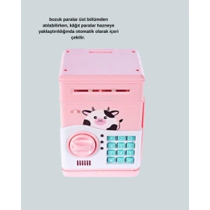 SAM51 MÜZİKLİ IŞIKLI KUMBARA PEMBE