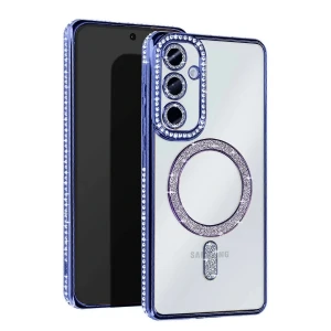 Samsung Galaxy A25 5G Joke Simli Magneticsafe Kılıf - Mavi