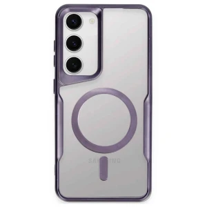 Samsung Galaxy S23 Kılıf Boyi Magsafe Silikon Kapak - Derin Mor