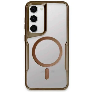 Samsung Galaxy S23 Kılıf Boyi Magsafe Silikon Kapak - Kahverengi