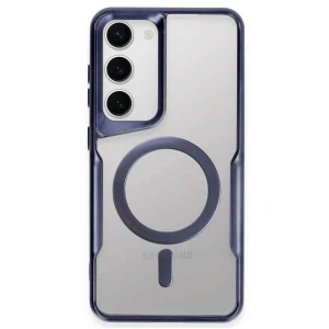 Samsung Galaxy S23 Kılıf Boyi Magsafe Silikon Kapak - Lacivert