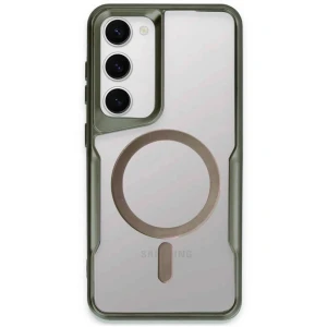 Samsung Galaxy S23 Kılıf Boyi Magsafe Silikon Kapak - Yeşil