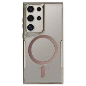 Samsung Galaxy S23 Ultra Kılıf Boyi Magsafe Silikon Kapak - Titan Gri