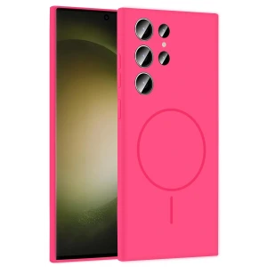 Samsung Galaxy S23 Ultra Kılıf Jully Magsafe Kapak - Fuşya