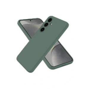 Samsung Galaxy S25 Kılıf Nano içi Kadife Silikon - Koyu Yeşil