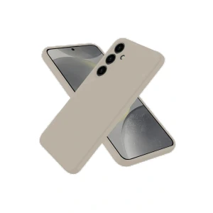 Samsung Galaxy S25 Kılıf Nano içi Kadife Silikon - Pudra