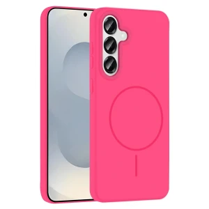 Samsung Galaxy S25 Plus Kılıf Jully Magsafe Kapak - Fuşya