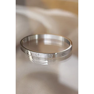 Silver Renk Çelik Bilezik - TJ-BB3569