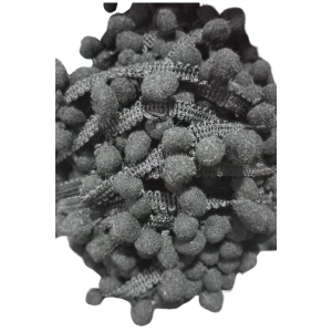 Sıralı Ponpon 1 Metre Siyah