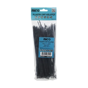 Siyah   3.6x200mm  Plastik Cırt Kelepçe  100pcs
