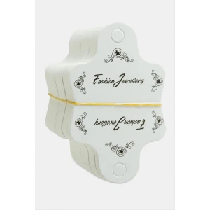 Siyah Çiçek Kolye Kartı 200 Adet