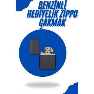 Siyah Kutulu Metal Çakmak Benzinli Hediyelik Eşya