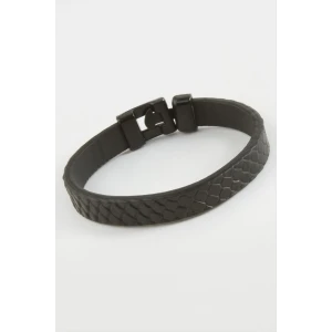 Siyah Renkli Kaliteli Suni Deri Bileklik