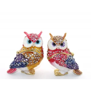 Swarovski Taşlı 2li Baykuş Seti