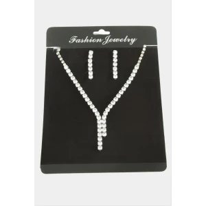 Tamtur Zirkon Taşlı Lüks Set Kolye 5 mm